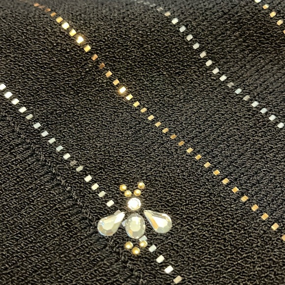 St. John Evening Sweater with Gold, Silver, and Crystal Accents - Picture 6 of 8
